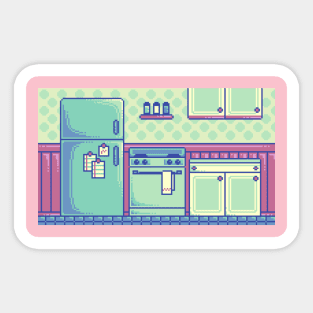 Cozy Pixel Kitchen Sticker